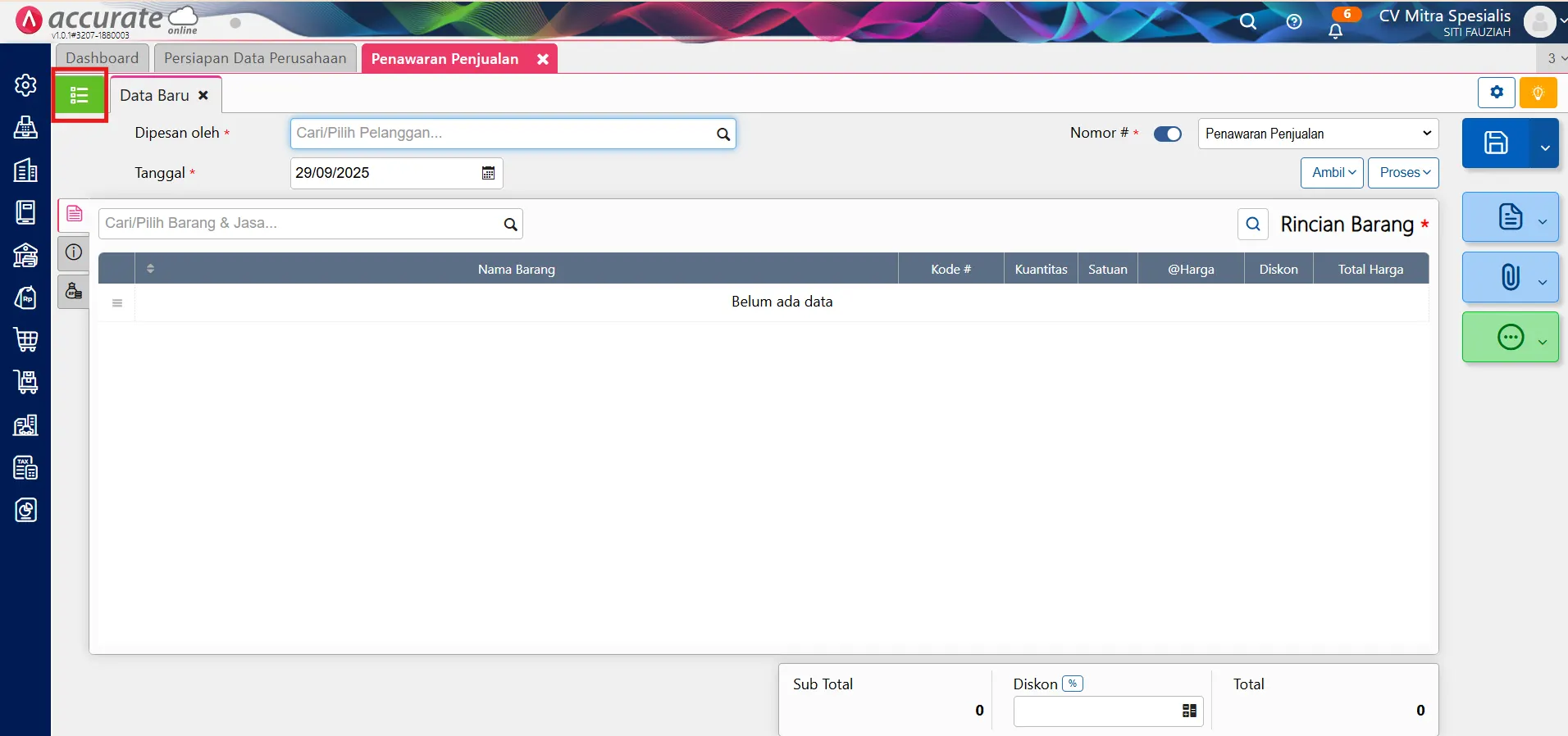 Fitur Penawaran Penjualan di Accurate Online